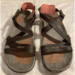 Merrell Sandspur Sandals Women’s 10 Cocoa Coral Strappy Outdoor Sport Leather